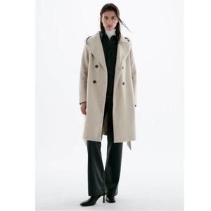 Zara belted hooded coat